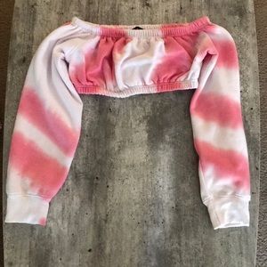 Pink Tie Dye Crop Top/ NEVER WORN